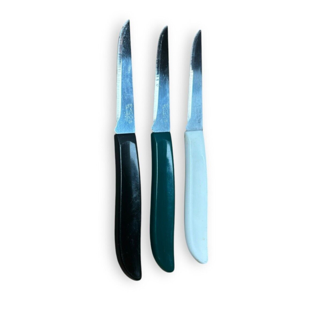 EKCO 2 In. Blade, 6 In. Overall Plastic Handle Paring Knife, Set Of 3